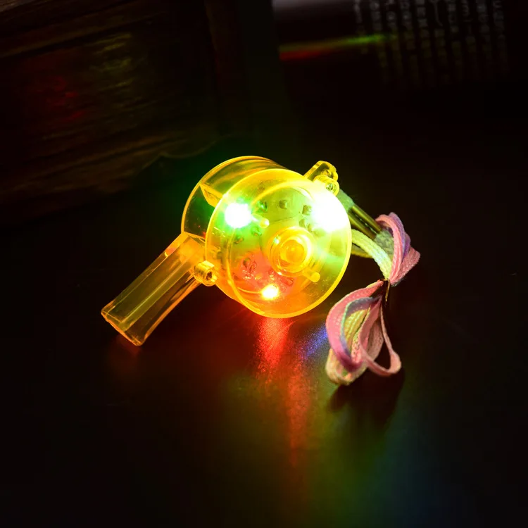 Glow Whistles Party Supplies Led Light Up Whistle With Lanyard Necklace Colorful Gl Ow In The