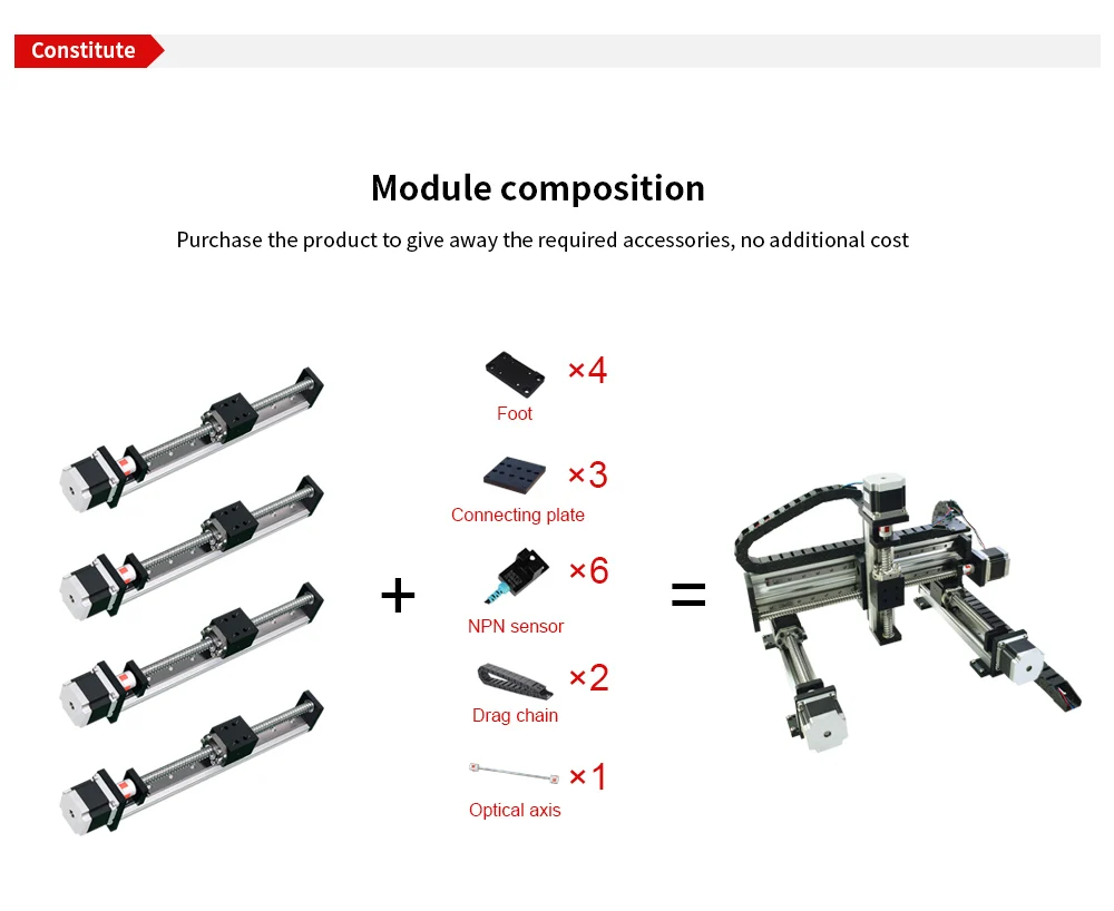 RXSN40XYZ-L Motorized Guide Module - Precision Linear Actuator