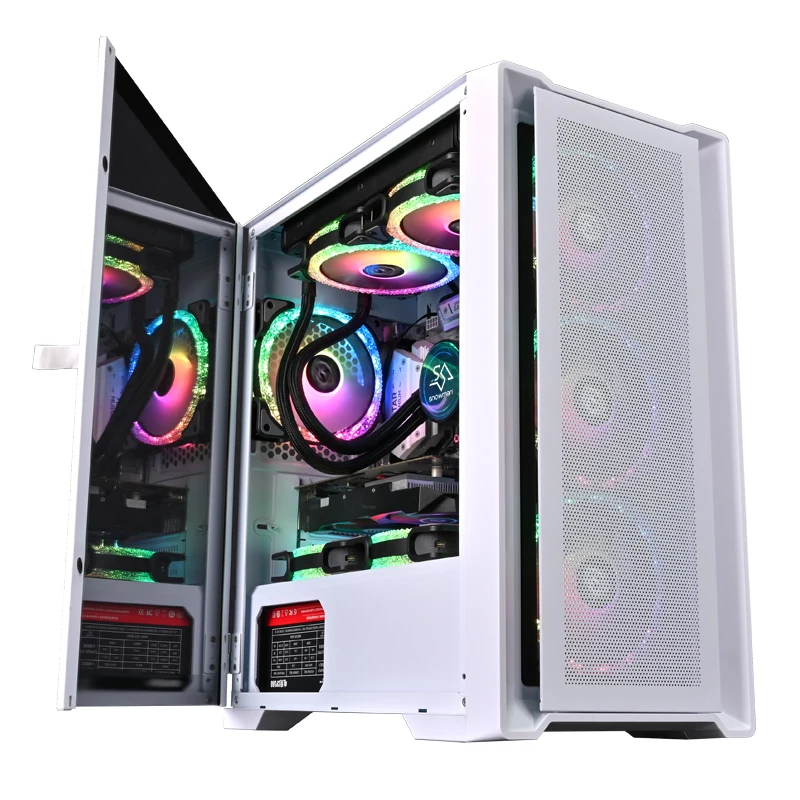 SNOWMAN CS032 M-ATX PCケース 240MM水冷ファン対応 メッシュサイド