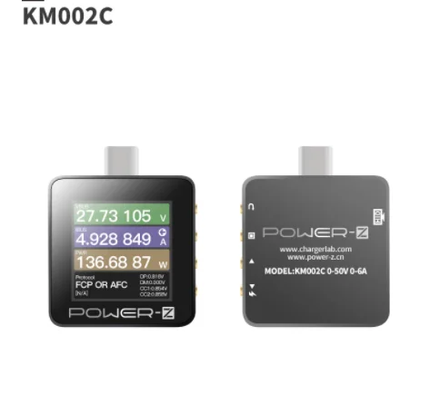 USB Tester Type-c Usb Pd3.1 Tester ChargerLAB POWER-Z  protocol 48V range dual Type-C tester KM003C