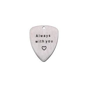 Engraved Always You Couple Jewelry Charms Stainless Steel Valentine's Day Gift Personalized Message Jewelry Findings Components