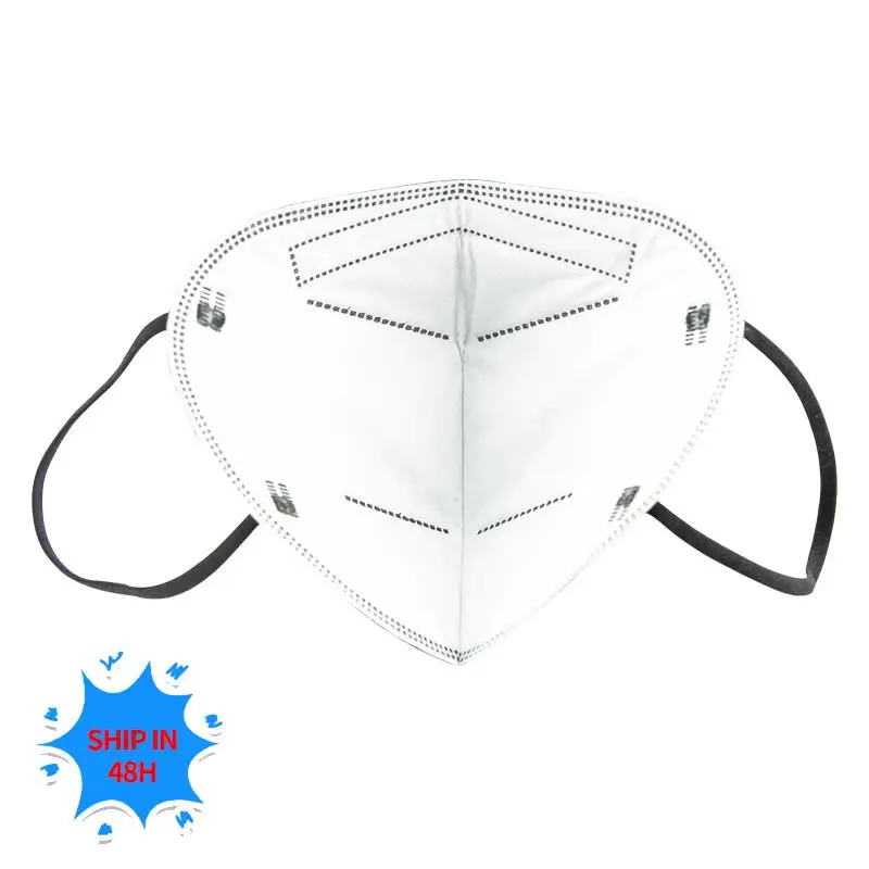 5 Ply Disposable CE2163 En149 Folding Facial Protector Masque CE FFP2 Black Mask