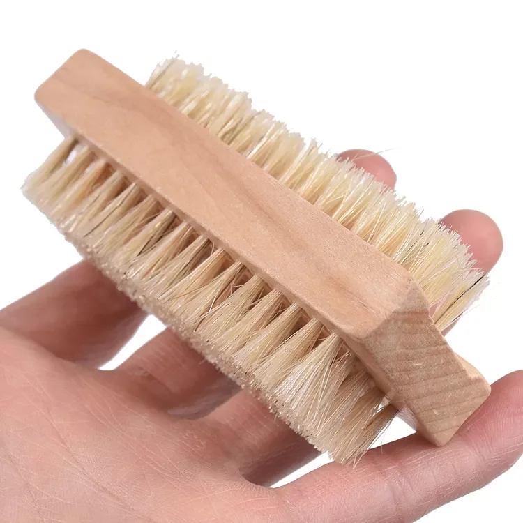 OEM  Natural Wooden Nail Brush Bristle High Quality Nail Washing Tool Cleaning Brush Cheaper Home Use