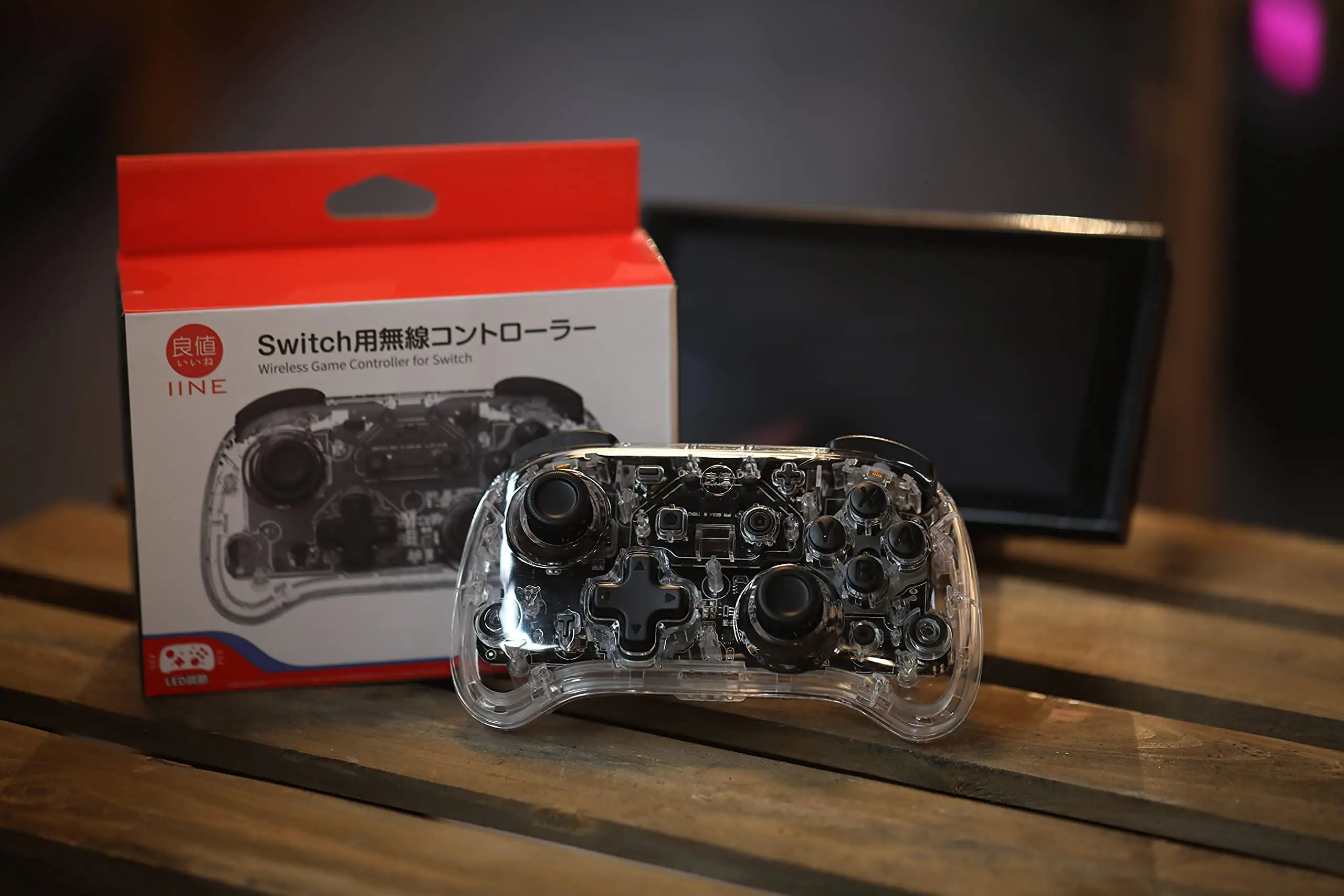 IINE Crystal Wireless Game Controller for Nintendo Switch