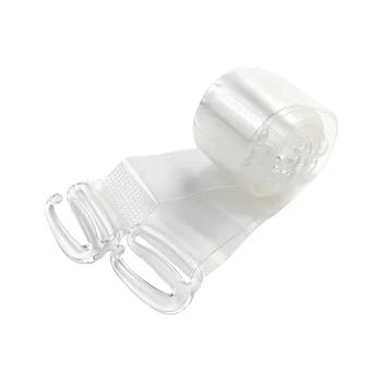 Women's Sexy Transparent Non-Slip Intractable Elastic Bra Shoulder Strap Underwear Accessories with Exposed Bra Strap Hook Style