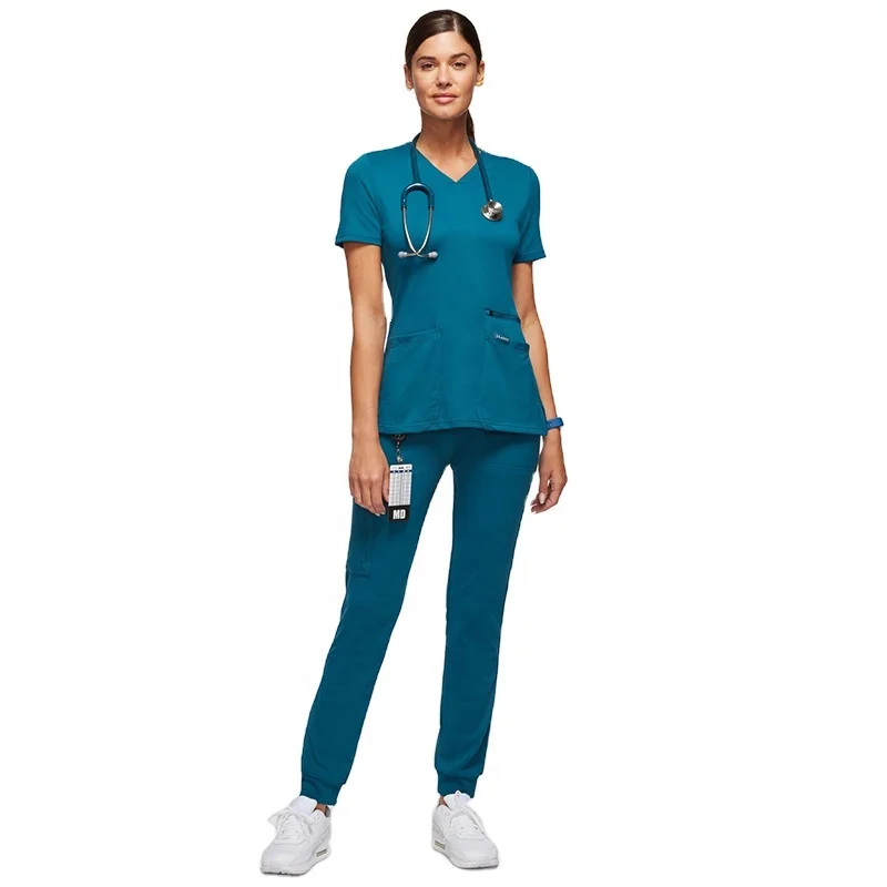 Custom Healing Hands Nursing Scrubs Dental Clinic Hospital Uniforms Surgical Medical Scrub Sets