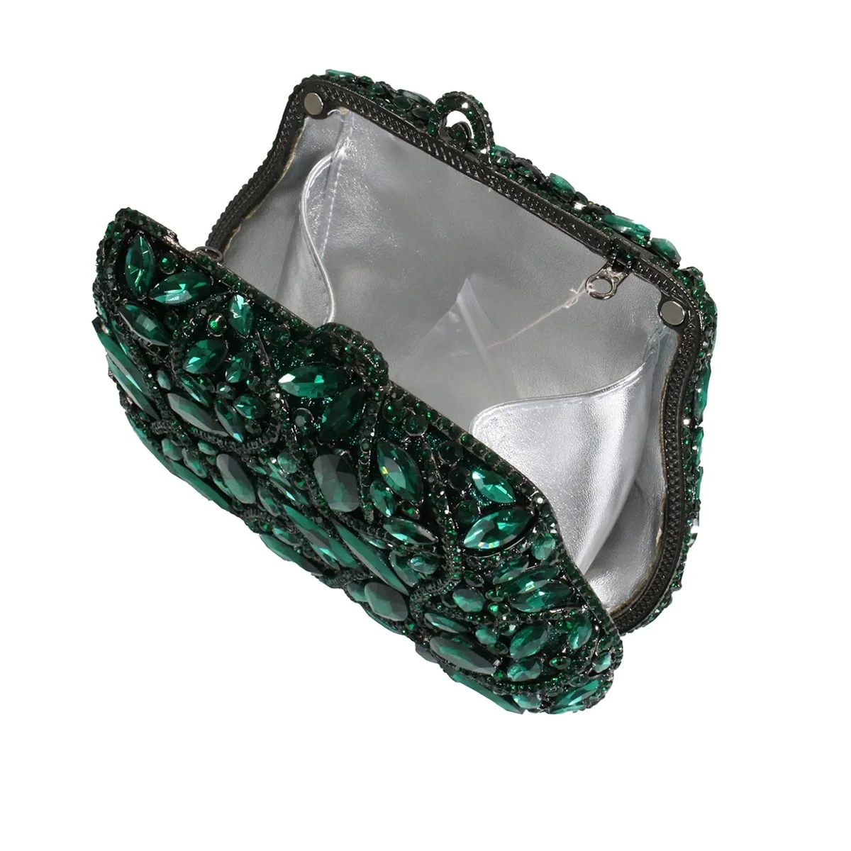 Women Classic Luxury Crystal Sparkling Evening Clutch Bag with Chain Strap Rhinestone Wedding Bridal Party Purse Handbag - Image 6