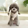 Beige white bear scarf