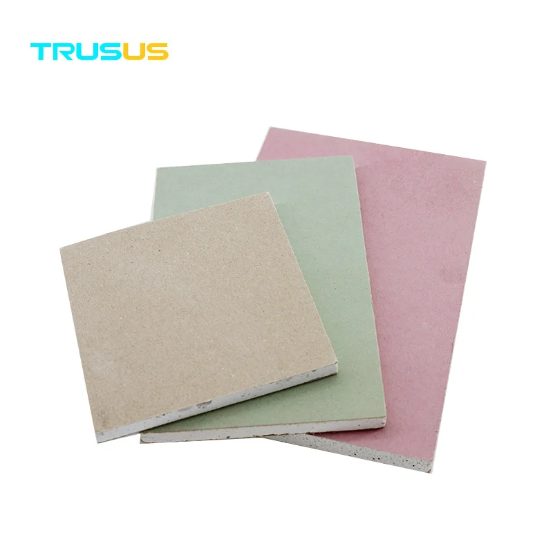 Waterproof Fireproofing Sound Proof Insulated Patterned Decorative Fibrous Drywall Gypsum Board Plasterboard Ceiling Price