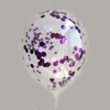 palloncino con coriandoli viola metallizzato