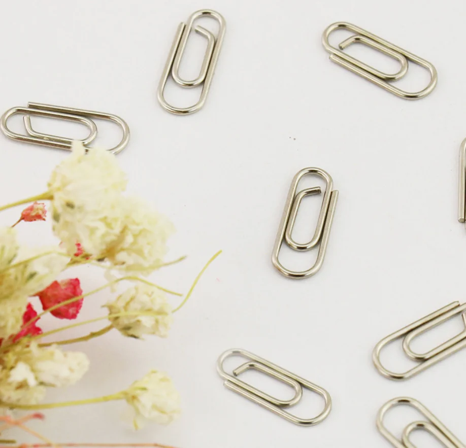 50 шт. никелированных металлических мини-зажимов для школы и офиса