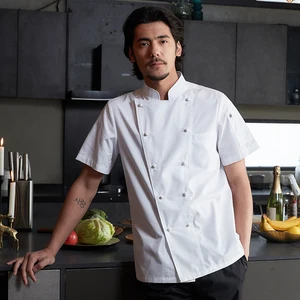 Zhenyao Five-Star Chef Overalls Hotel and Restaurant Bar Uniforms with Long & Short Sleeves Summer Breathable Chef Aprons