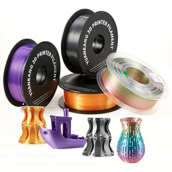 High-Speed PLA Silk Gradient Rainbow Filament 3D Printer Consumables Bright Surface High Gloss Strong Toughness Plastic Rods
