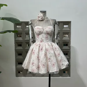 GX1606 Luxury Quality Fashion Women Clothing Boutique Sleeveless Sexy A-line Mini Dress Elegant Party Evening Backless Dresses