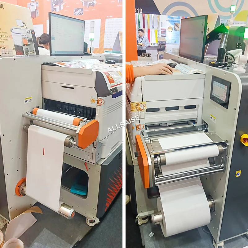 Sticker Label Printing Machine Example CMYKW 5colors Sticker Label Printing Machine - White Toner Printer
