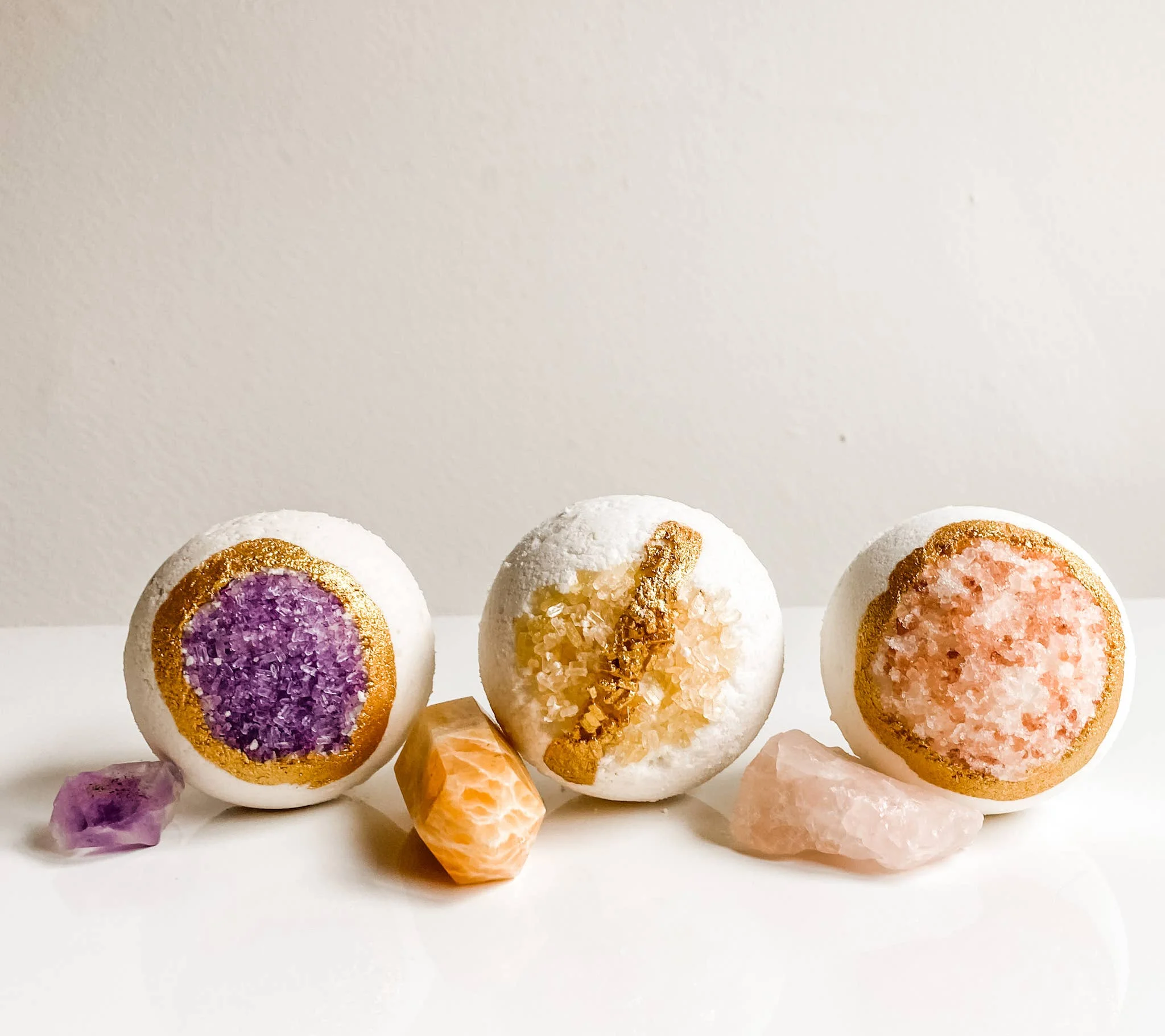 Paraben Free Bath Salt Ingredient Crystal Geode Bath Bombs With Calm
