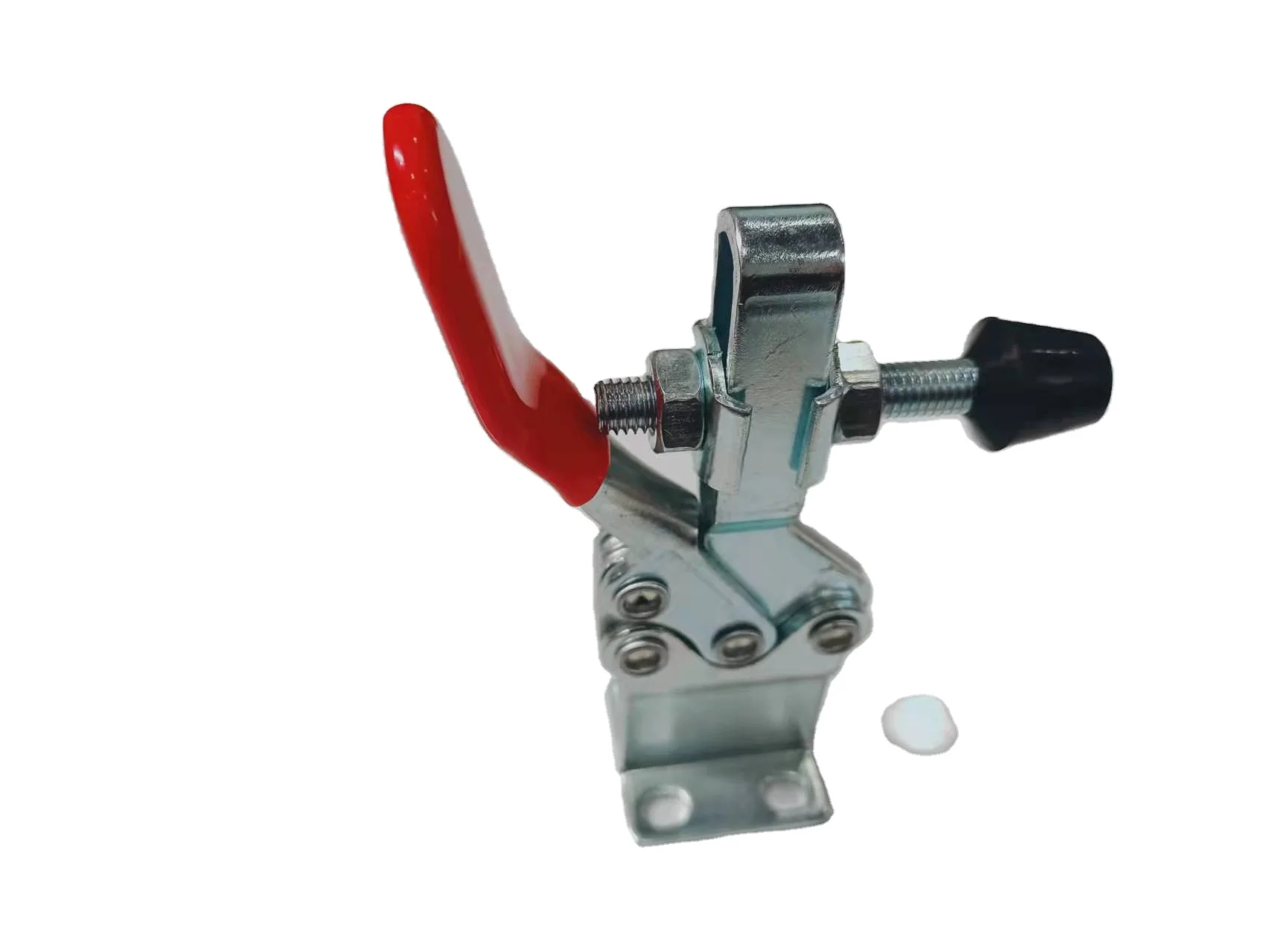 GH-225-D Adjustable Horizontal Toggle Clamp Steel and Metal with Rubber Red Plastic Covered Handle Welding Toggle Clamp