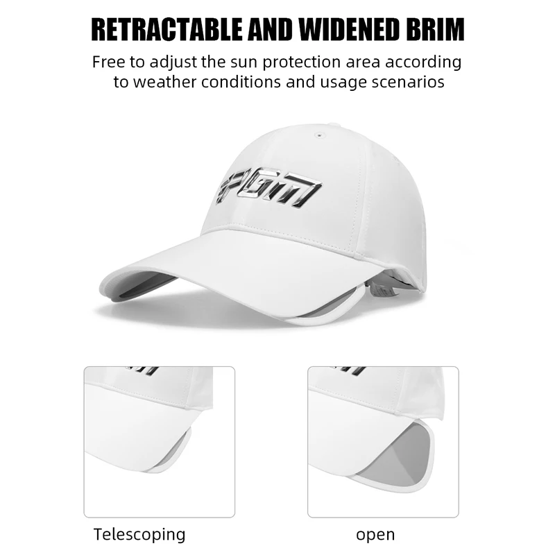 Pgm Mz054 Fully Customizable Golf Hats Black Rope Golf Hats With Custom