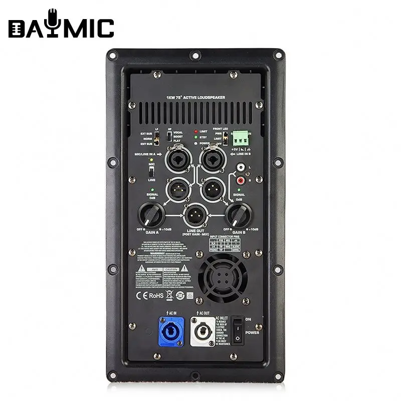 Professional 12 Inch Speaker With Class D Power Amplifier 1000w Active  Full-range Speakers