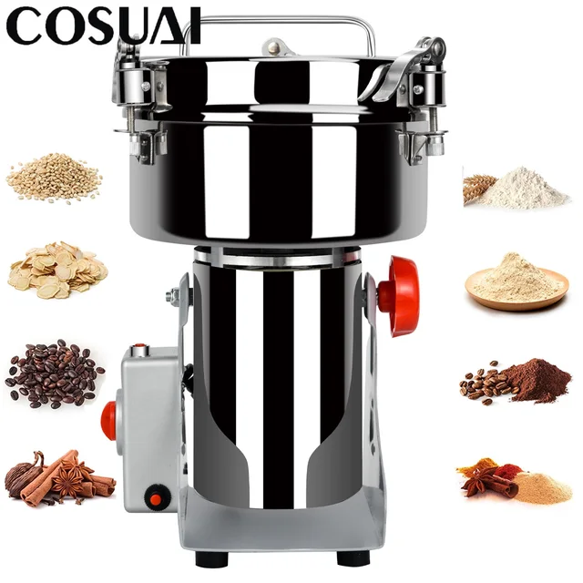 COSUAI high speed Stainless Steel Customize 1000GSpice Powder Grinder for Herb Spice coffee