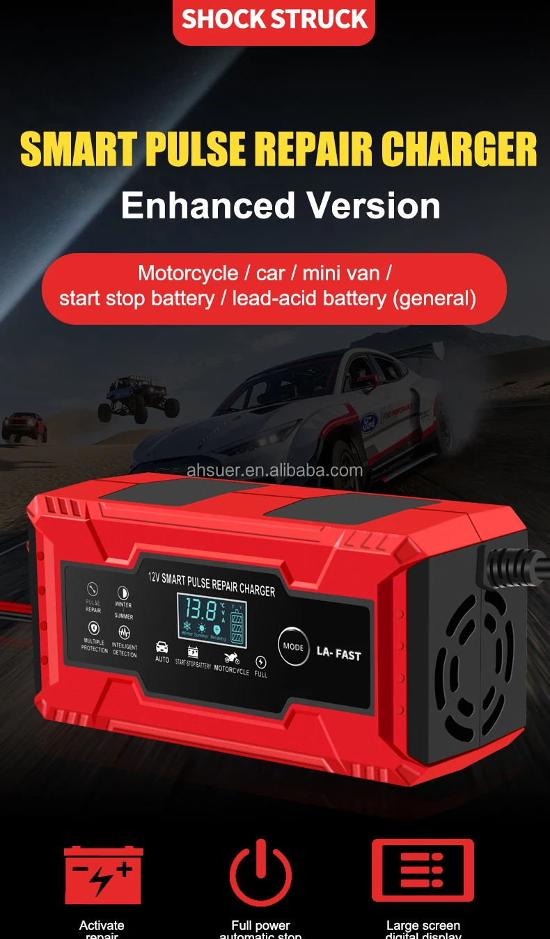 12v 6a Battery Charger Automatic Maintainer Portable Smart Lead Acid ...