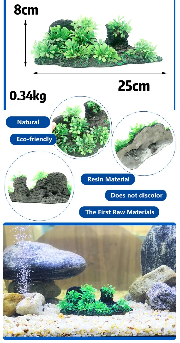 Decoration Rockery Ornaments Fish Tank Decorations Ornament Aquarium Resin 