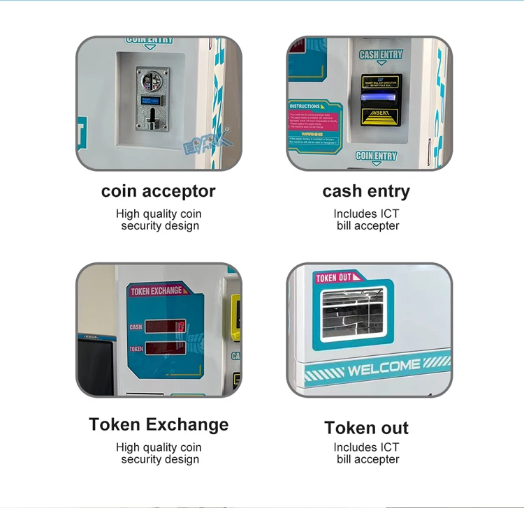 Highly Security Currency Atm Bill Coin Change Vending Machine Indoor ...