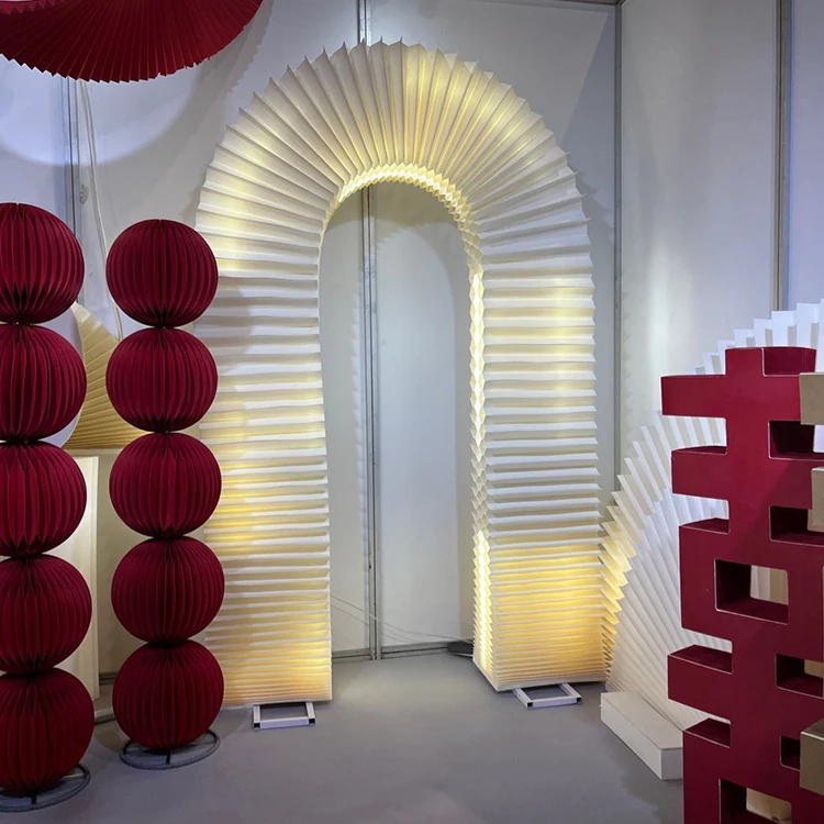 I304 Wedding Props Window Layout Folding Round Arch Door
