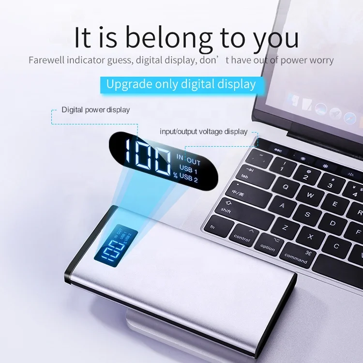 
Высококачественный батарейный блок 10000 мАч металлический внешний аккумулятор портативное зарядное устройство для мобильного телефона 