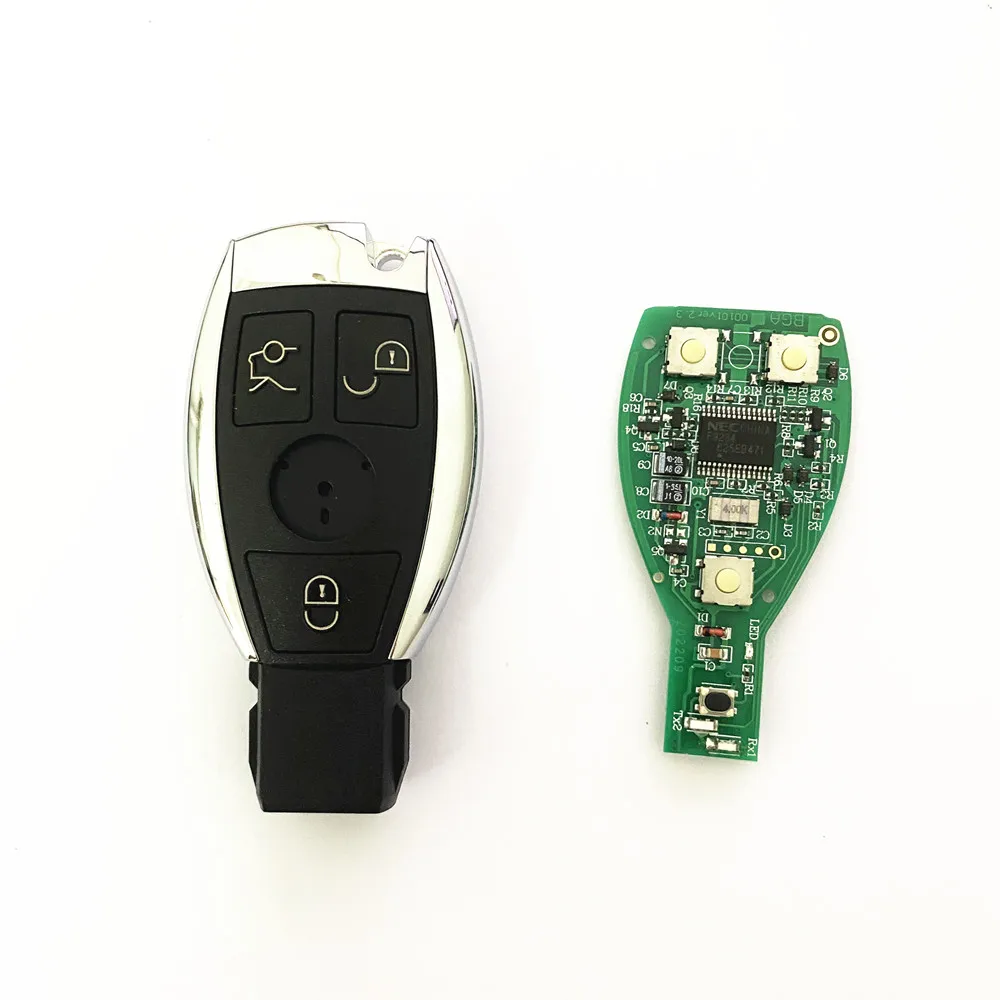 Car Remote Key 3 Buttons BGA NEC 433MHz Replace Card Car Key for Mercedes Benz W203 W204 W205 W210 W211 W212 W221 W222