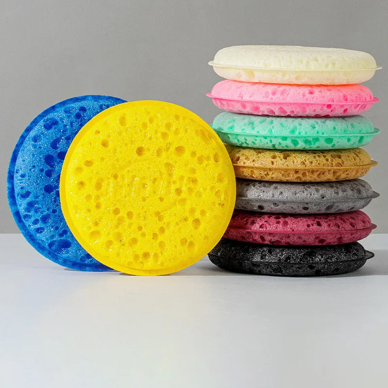 Factory High Foam Round Shape PVC Bucket Colorful Household Kitchen Cleaning Products Wash Dishes Sponge Car Sponge