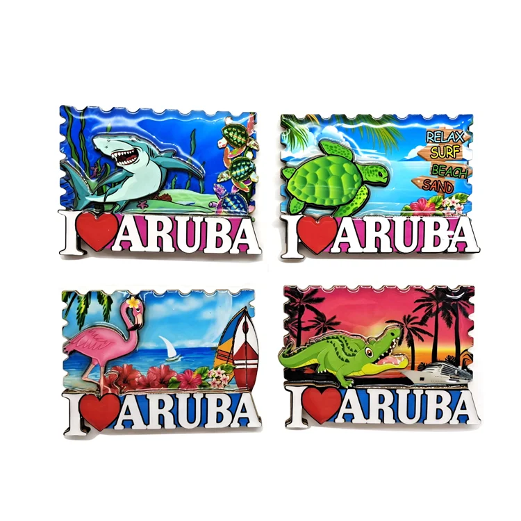 Aruba Oranjestad Koelkastmagneten Decoratieve Magneet Flesopener Toerist Stad Reizen Souvenir Collectie Gift Sterke Koelkast Sticker