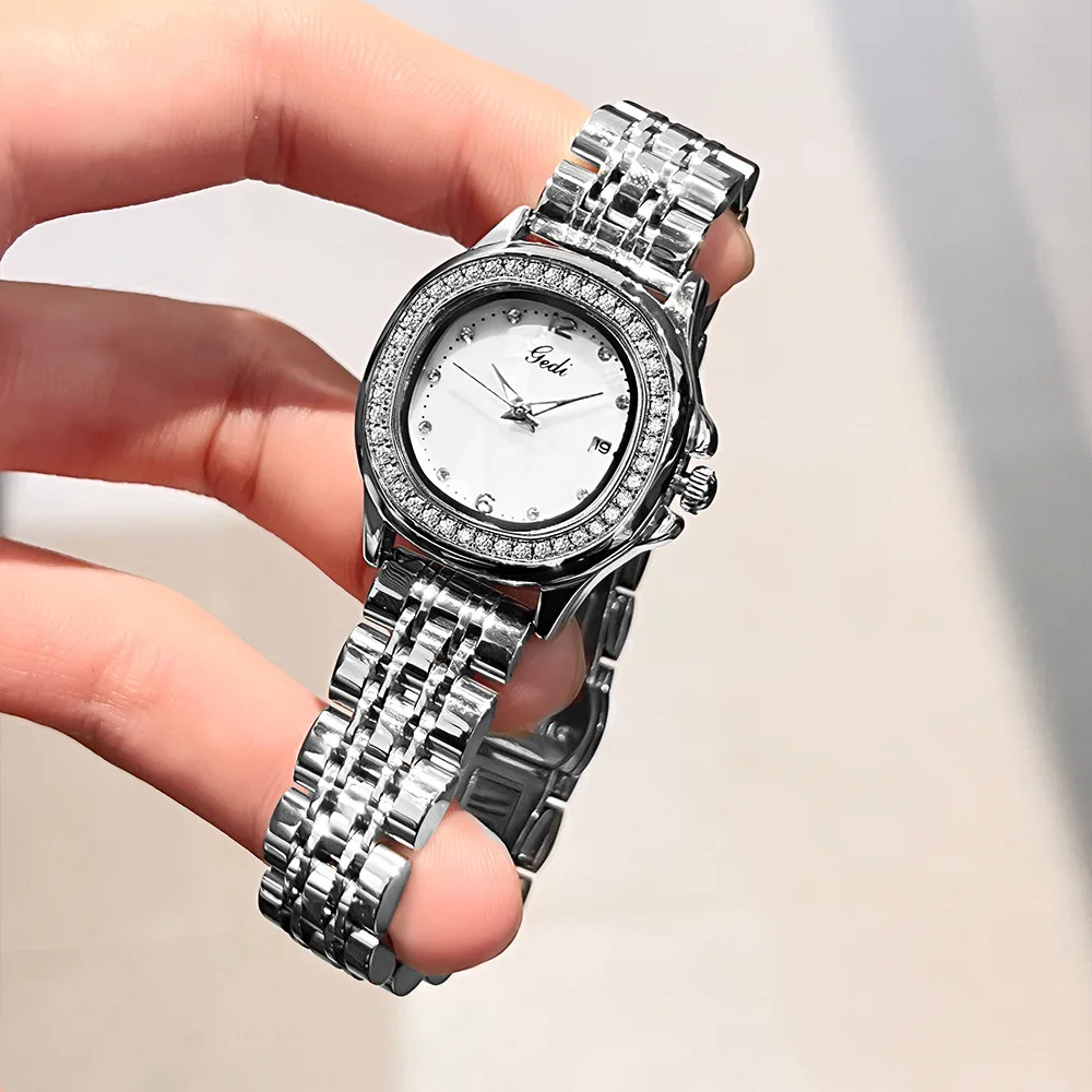 Oval Diamond Quartz Women's Watch OM-408363