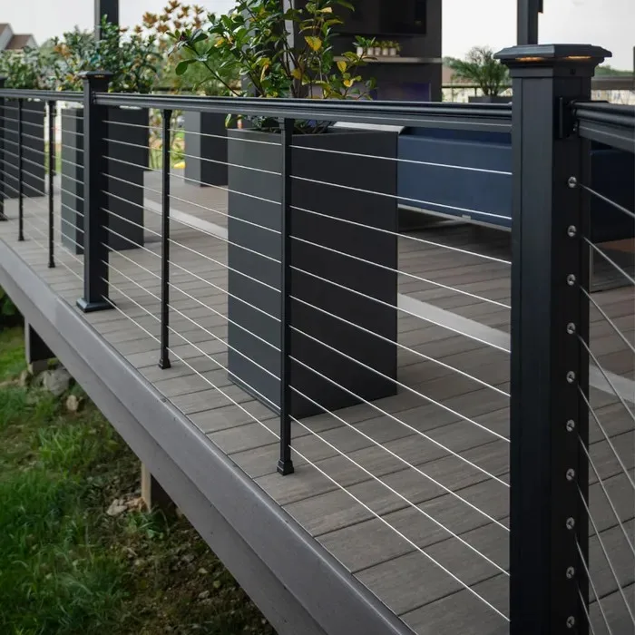 Custom Steel Balustrade Wire Rope Handrail Cable Railing for Deck Balcony Staircase