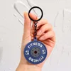Ciondolo manubrio fitness-blu