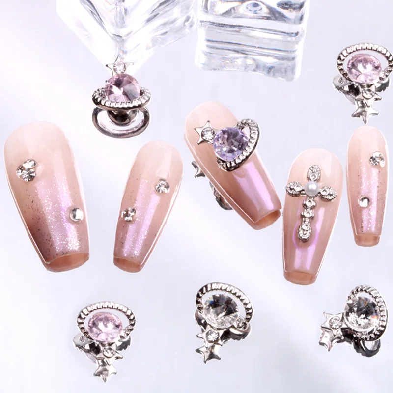 3dネイルパーツ 韓国ネイル ネイルパーツ Colorful 3d Metal Alloy Nail Charms - 10pcs/bag Oem