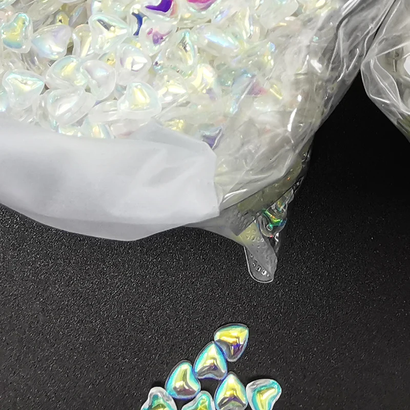 2021 New Style Dropshipping Bling Crystal Glass Colorful Back Beads Nail Heart Shape Flat Back Rhinestone.jpg