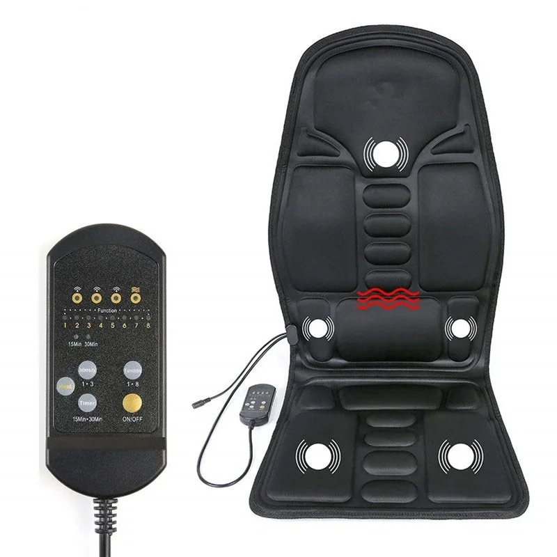 Portable Back Massage Cushion Black