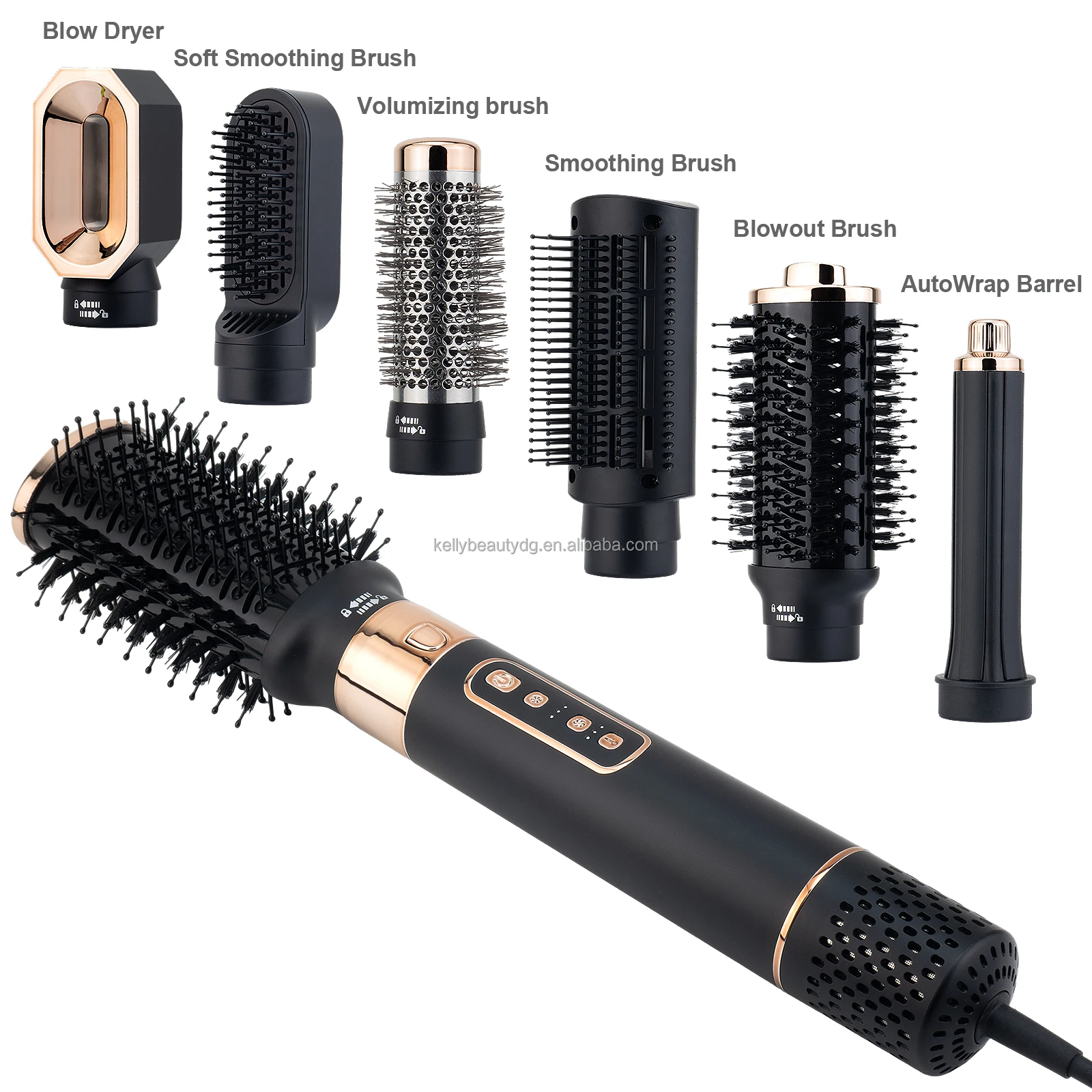 High Quality BLDC High Speed Air Curl Hair Styler 6 in 1 Multifunction Styler Interchangeable 6 Attachments