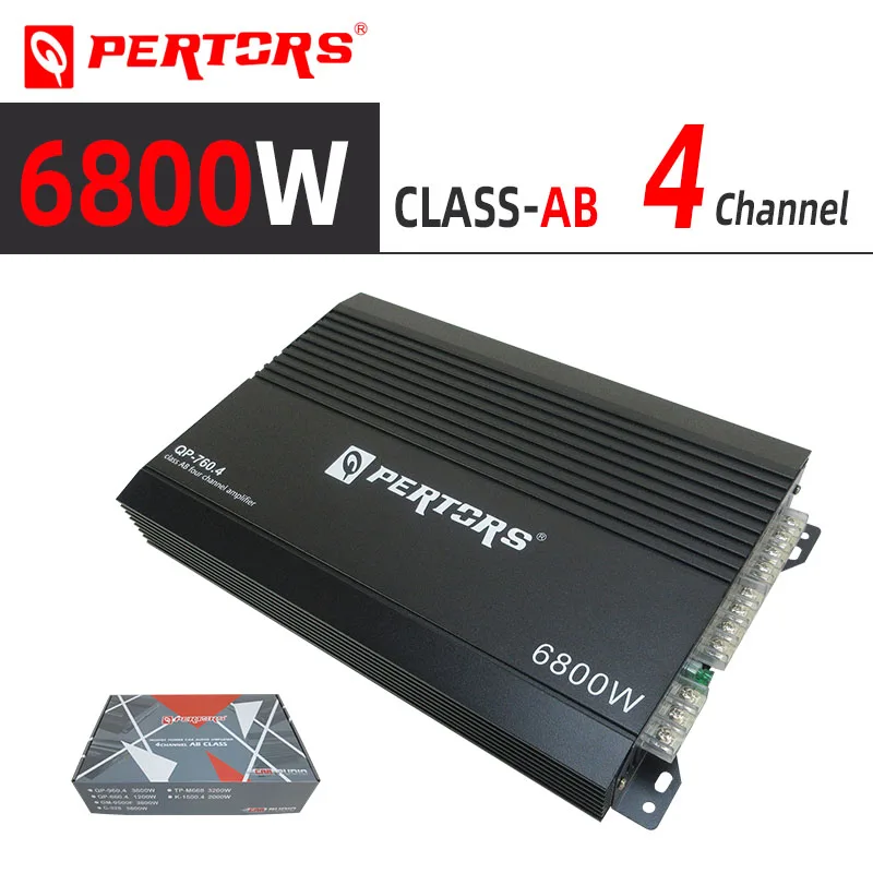 h.tPERTERS QP-760.4 4チャンネルアンプ 本体 Q-PERTORS カーオーディオ パワーアンプ QP-760.4 4チャンネル