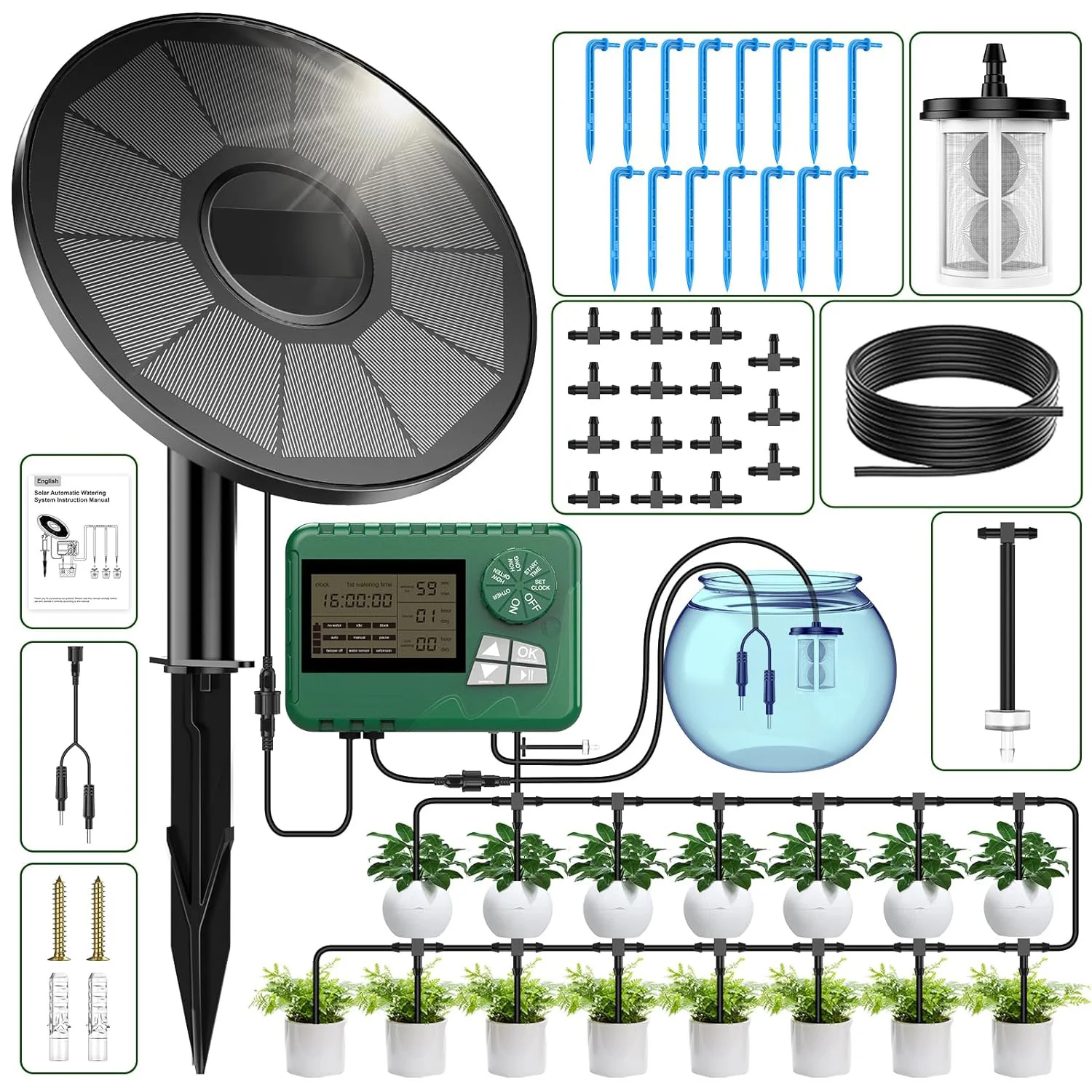 Solar Drip Irrigation Solar Drip Irrigation Kit With Timer And