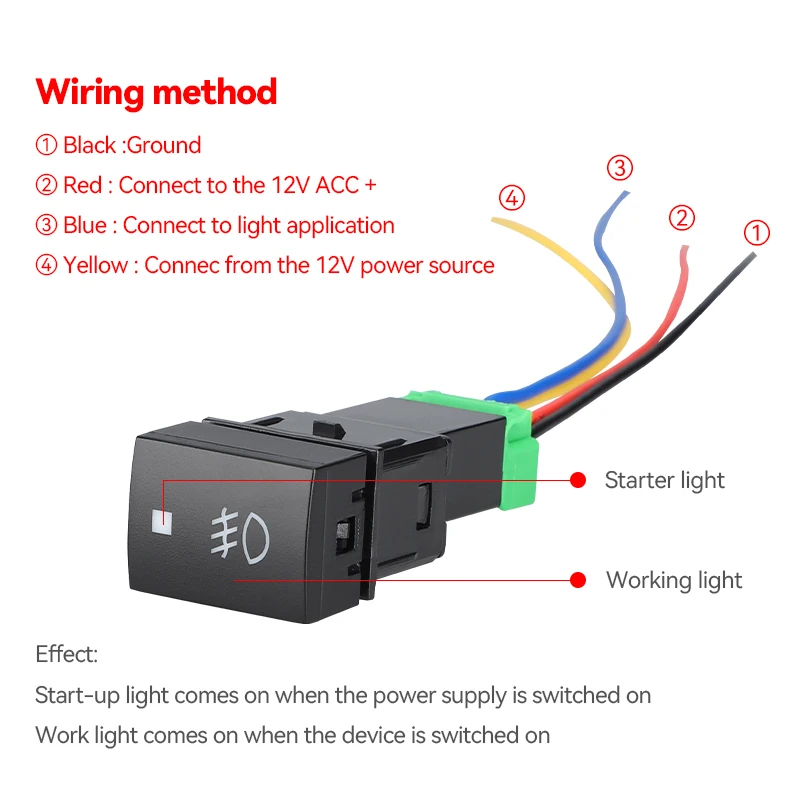 Youliang Custom Fog Light Rocker Switch Replace Og Lights Switch