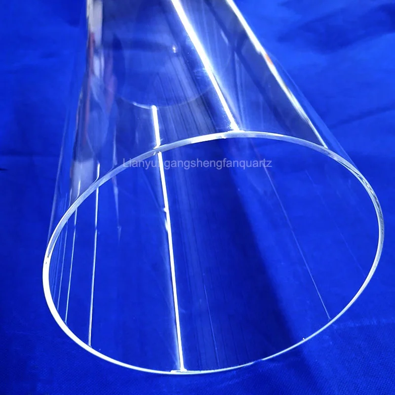 High Pressure Large Diameter Transparent Quartz Glass Pipe Quartz Glass Tubes