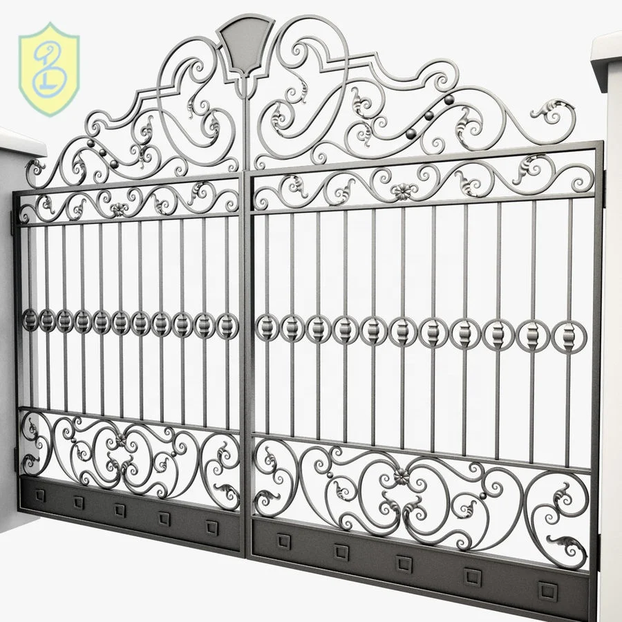 Modern Wrought Iron Fancy Gate Boundary Wall Gate Design From China Manufacturer