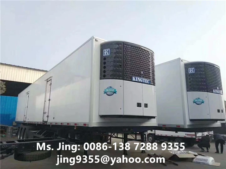 Заводская поставка CLW 3 оси большая емкость холодильная коробка фургон полуприцеп на