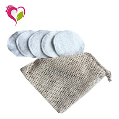 Safety Material and Reusable Bamboo Terry Makeup Remover Pads
