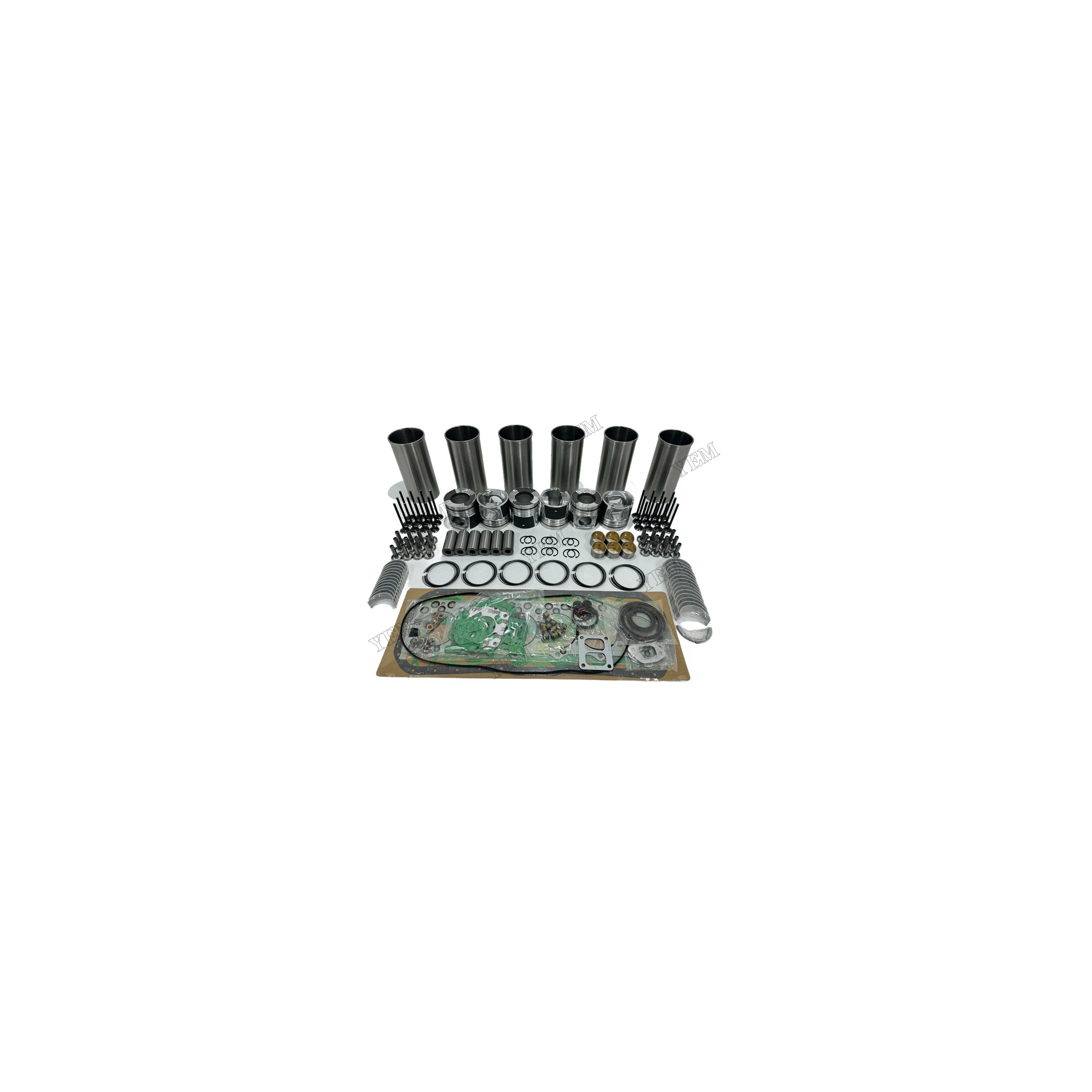 Overhaul Repair Kit With Valves Engine Bearings Cylinder Liner Piston Rings Full Gasket Kit for Isuzu 6UZ1 Engine Parts