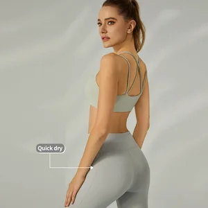 High Quality Seamless Yoga Bra Shorts Set Sexy SolidYoga Wear Set Sports Bra High Waist Leggings Custom Logo