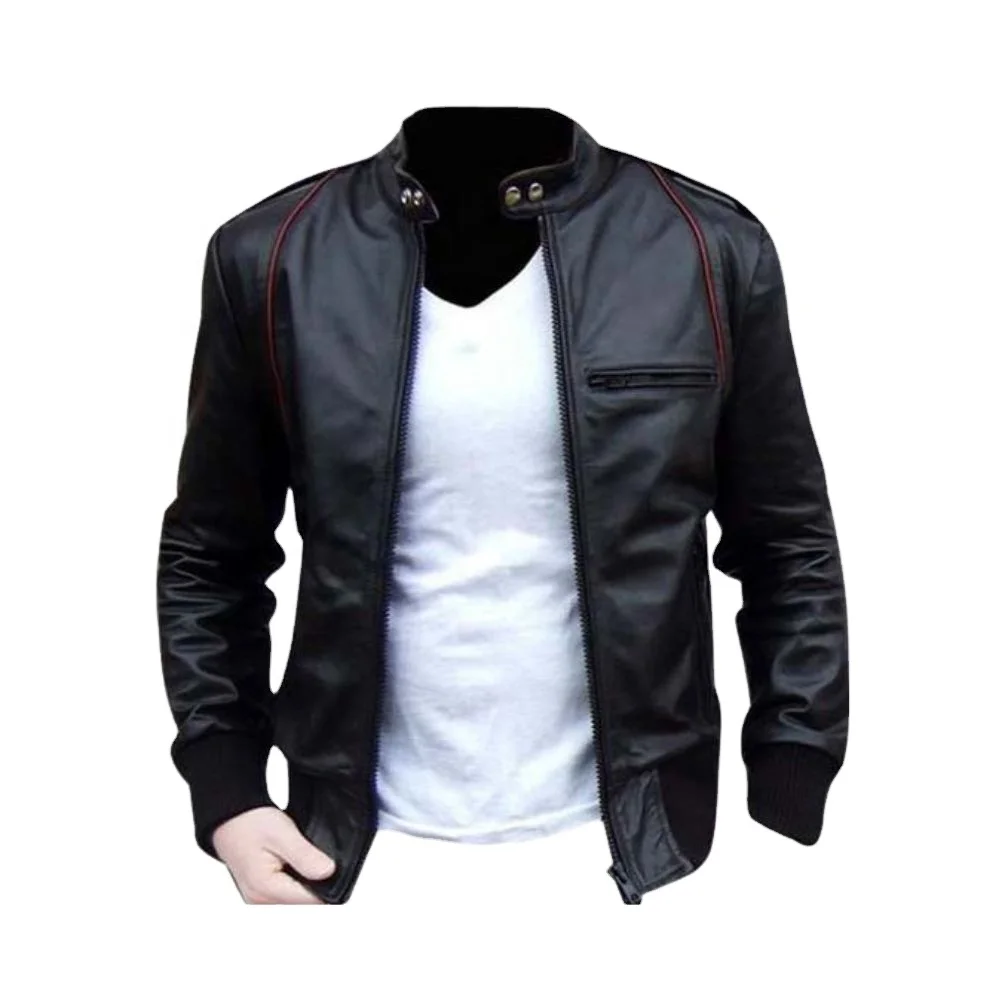 Men's Genuine Lambskin Leather Boys Car 