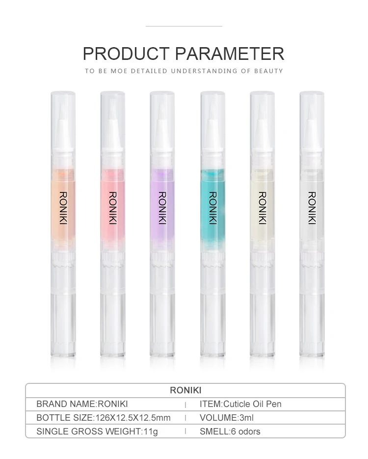 Roniki Wholesale Color Cuticle Oil Pen Custom Logo Bulk Private Label